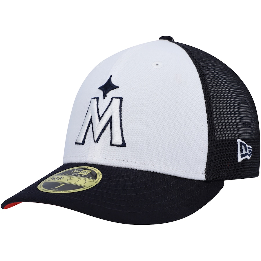Кепка Minnesota Twins New Era 2023 On-Field Batting Practice Low Profile 59FIFTY Fitted (White-Navy)
