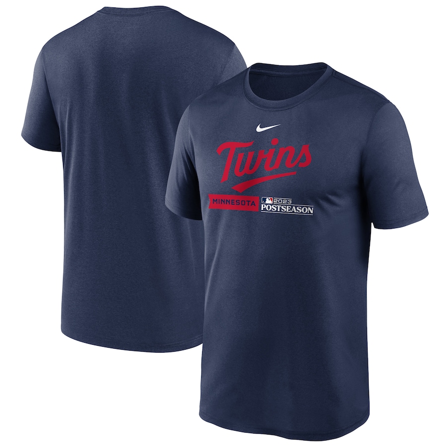  Minnesota Twins Nike 2023 Postseason Authentic Collection Dugout T-Shirt - Navy