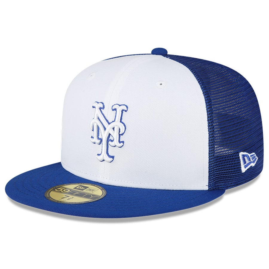 New York Mets New Era 2023 On-Field Batting Practice 59FIFTY Fitted Hat - White-Blue