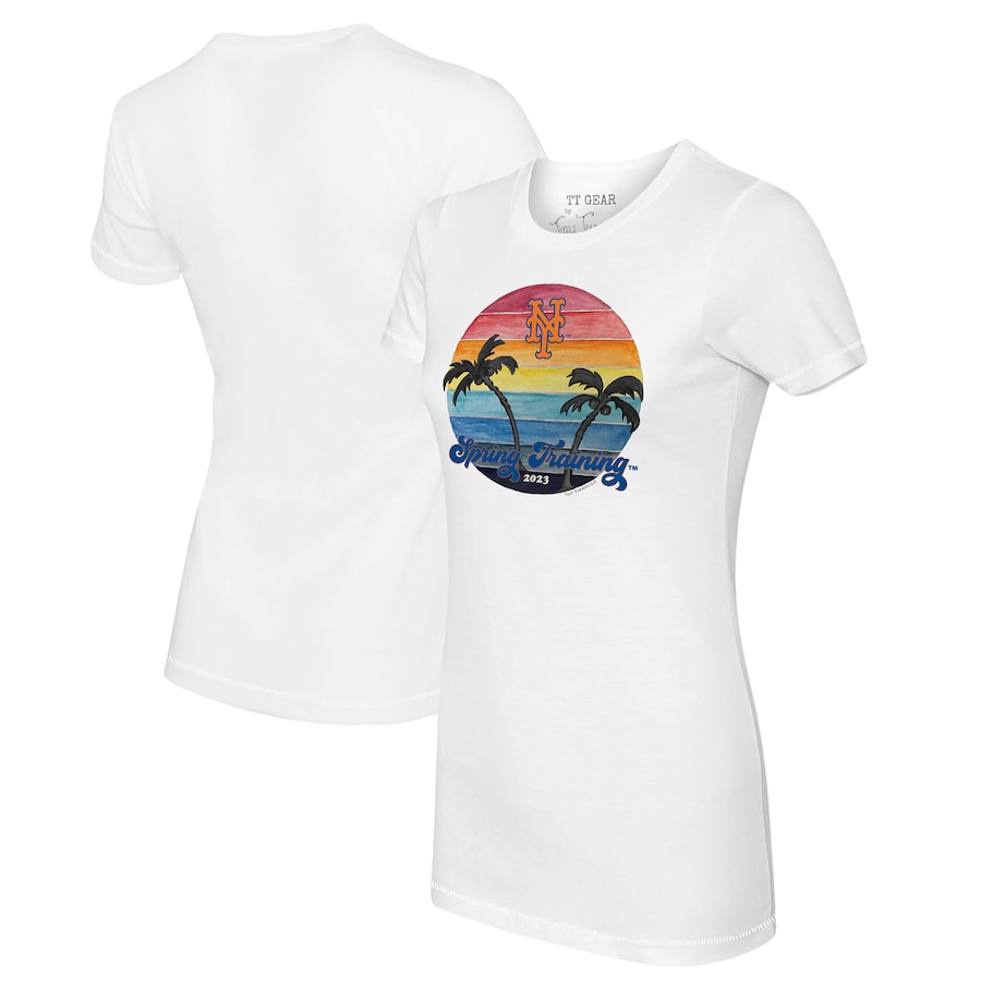 New York Mets Tiny Turnip Women's 2023 Spring Training T-Shirt - White
