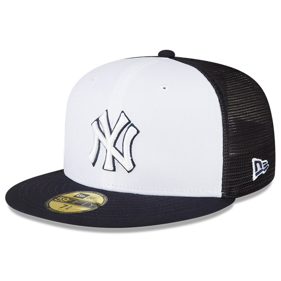New York Yankees New Era 2023 On-Field Batting Practice 59FIFTY Fitted Hat - White-Navy