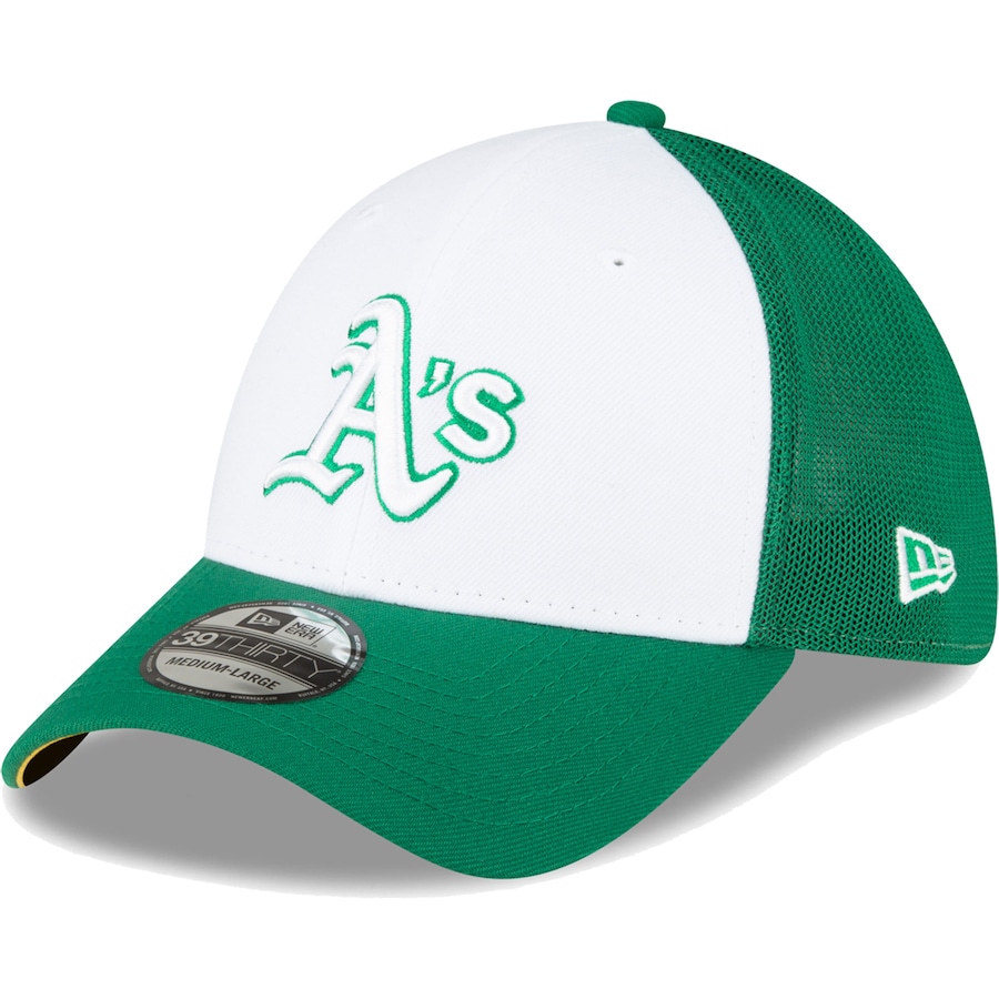  Oakland Athletics New Era 2023 On-Field Batting Practice 39THIRTY Flex Hat - Green-White