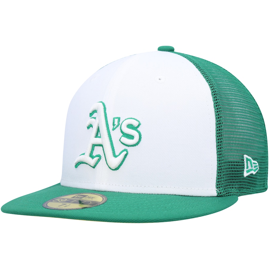 Oakland Athletics New Era 2023 On-Field Batting Practice 59FIFTY Fitted Hat - White-Green