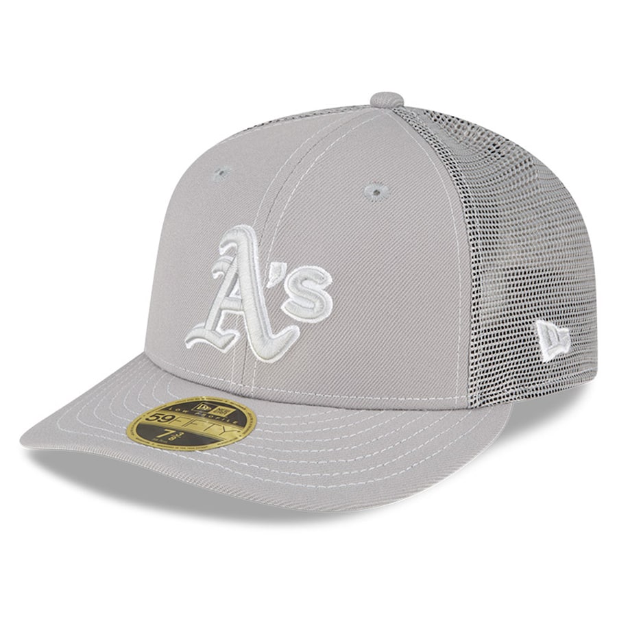 Oakland Athletics New Era 2023 On-Field Batting Practice Low Profile 59FIFTY Fitted Hat - Gray