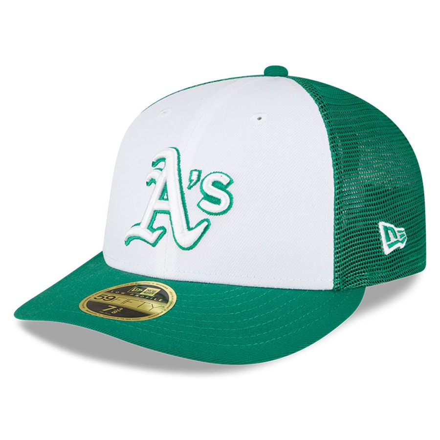 Oakland Athletics New Era 2023 On-Field Batting Practice Low Profile 59FIFTY Fitted Hat - White-Green