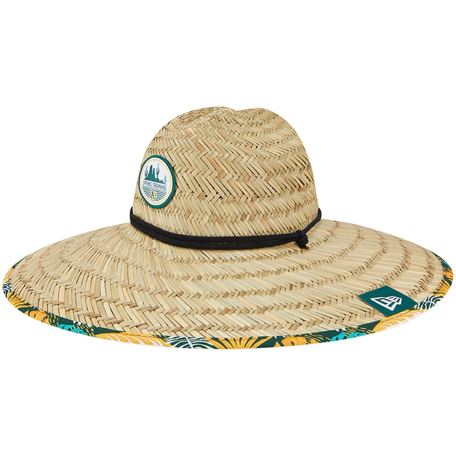  Oakland Athletics New Era 2023 Spring Training Floral Straw Hat - Natural