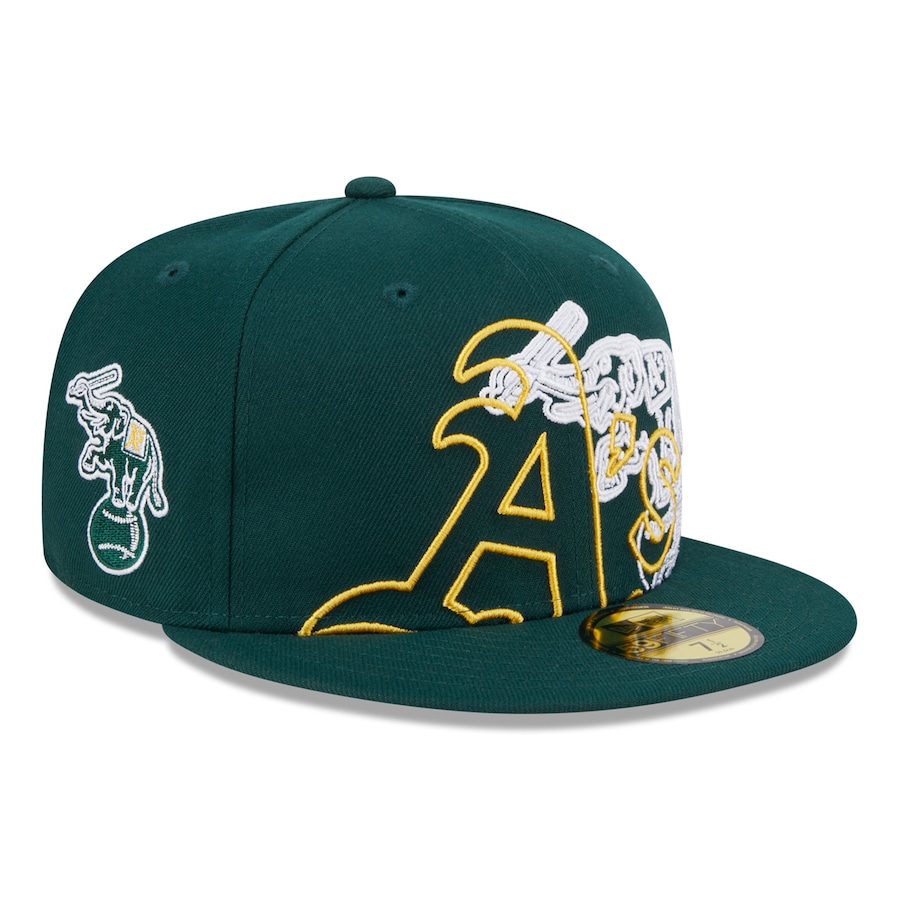 Oakland Athletics New Era Game Day Overlap 59FIFTY Fitted Hat - Green