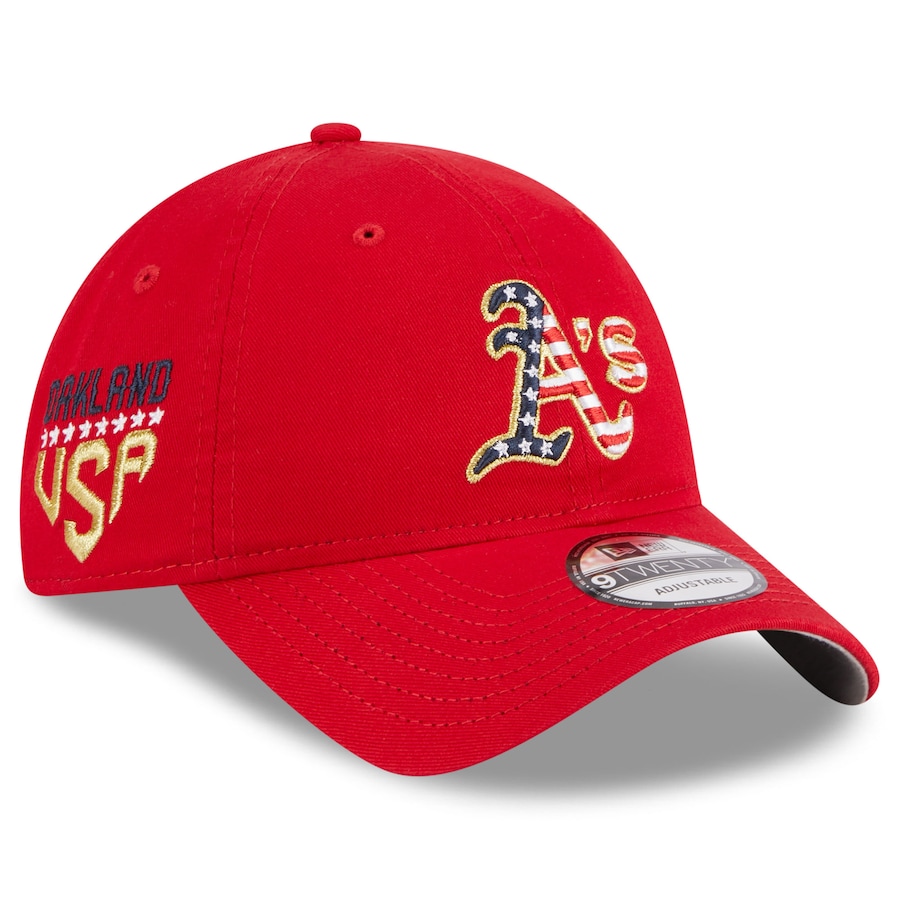  Oakland Athletics New Era Women's 2023 Fourth of July 9TWENTY Adjustable Hat - Red