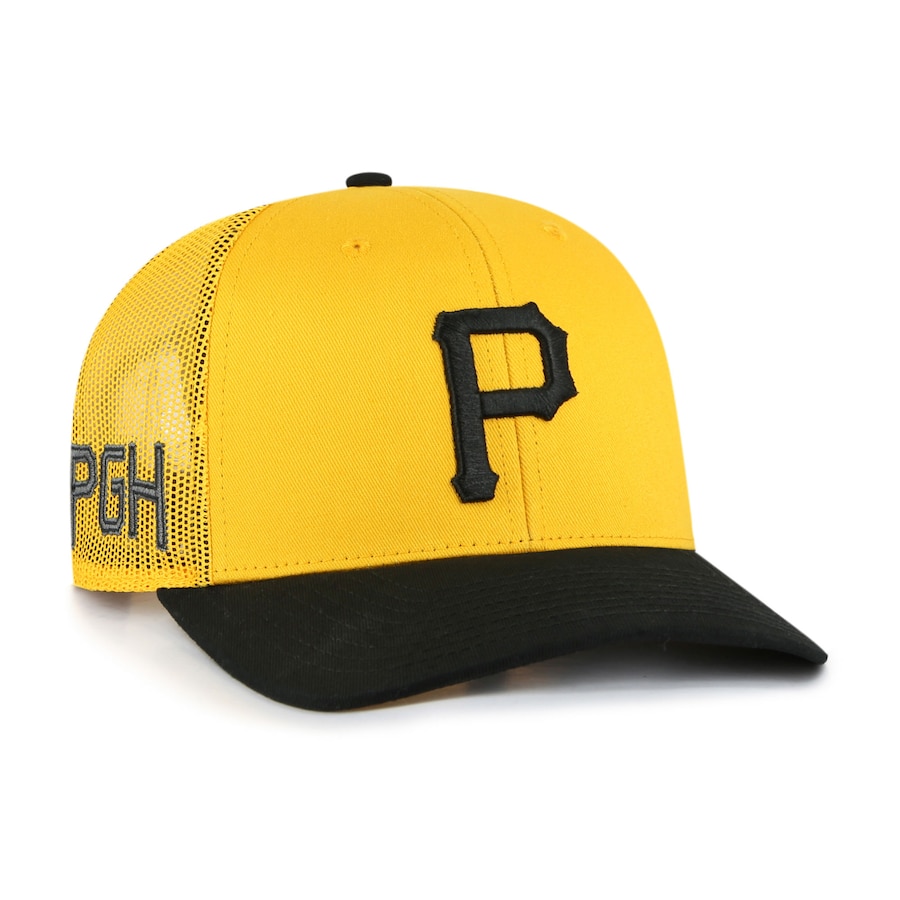  Pittsburgh Pirates '47 2023 City Connect Trucker Snapback Hat - Gold