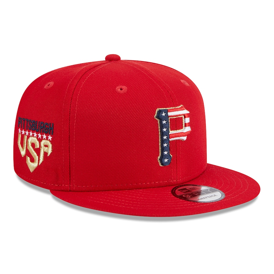  Pittsburgh Pirates New Era 2023 Fourth of July 9FIFTY Snapback Adjustable Hat - Red