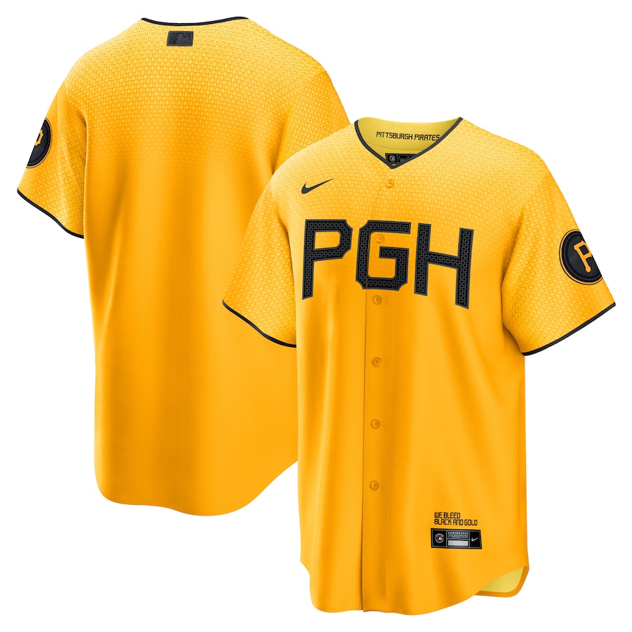  Pittsburgh Pirates Nike 2023 City Connect Replica Jersey - Gold
