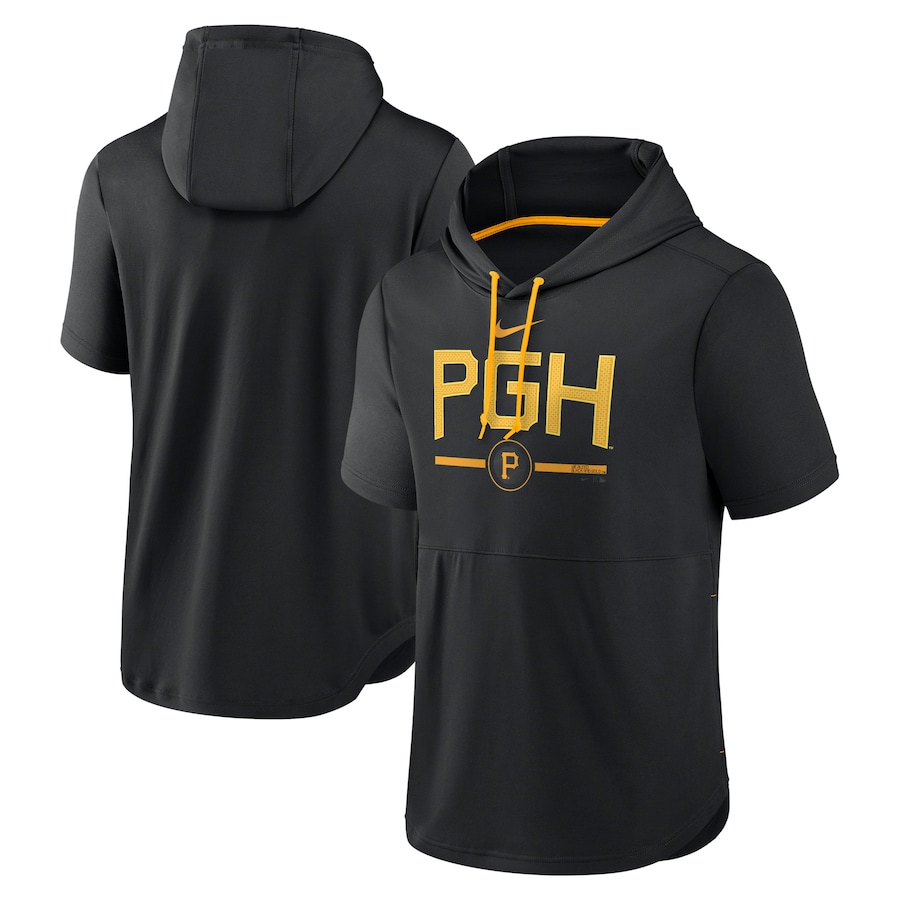 Pittsburgh Pirates Nike 2023 City Connect Short Sleeve Pullover Hoodie - Black