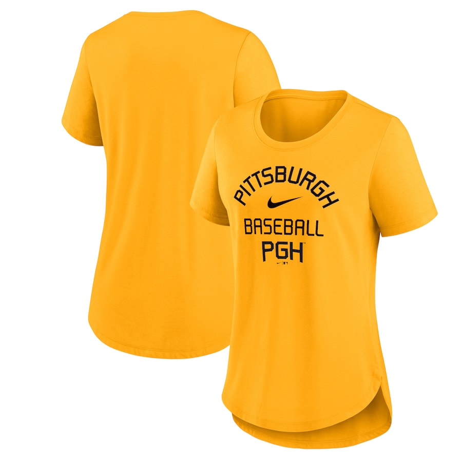  Pittsburgh Pirates Nike Women's 2023 City Connect Tri-Blend T-Shirt - Gold