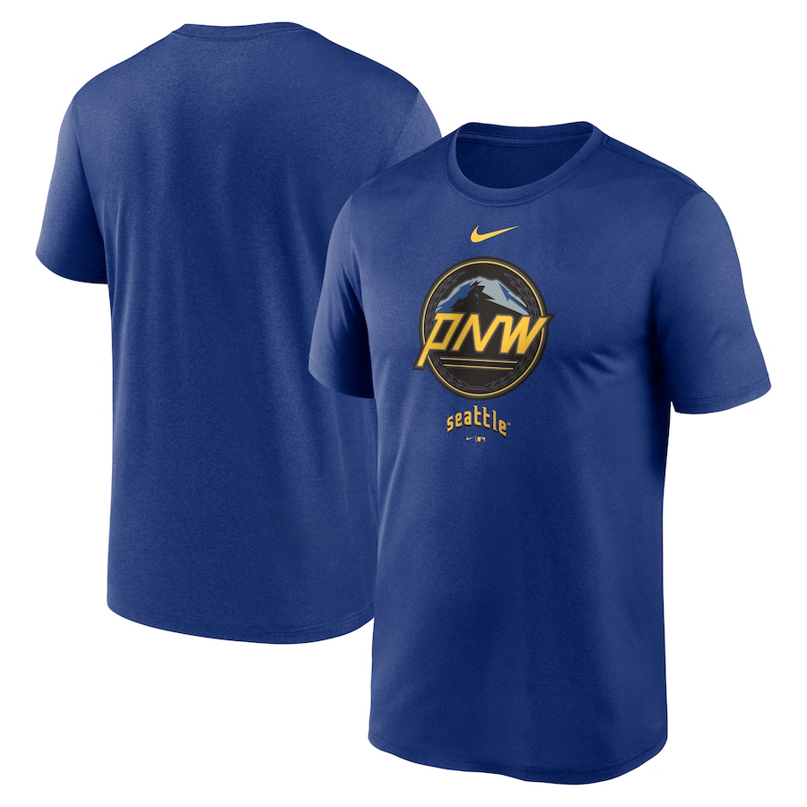  Seattle Mariners Nike 2023 City Connect Large Logo T-Shirt - Royal