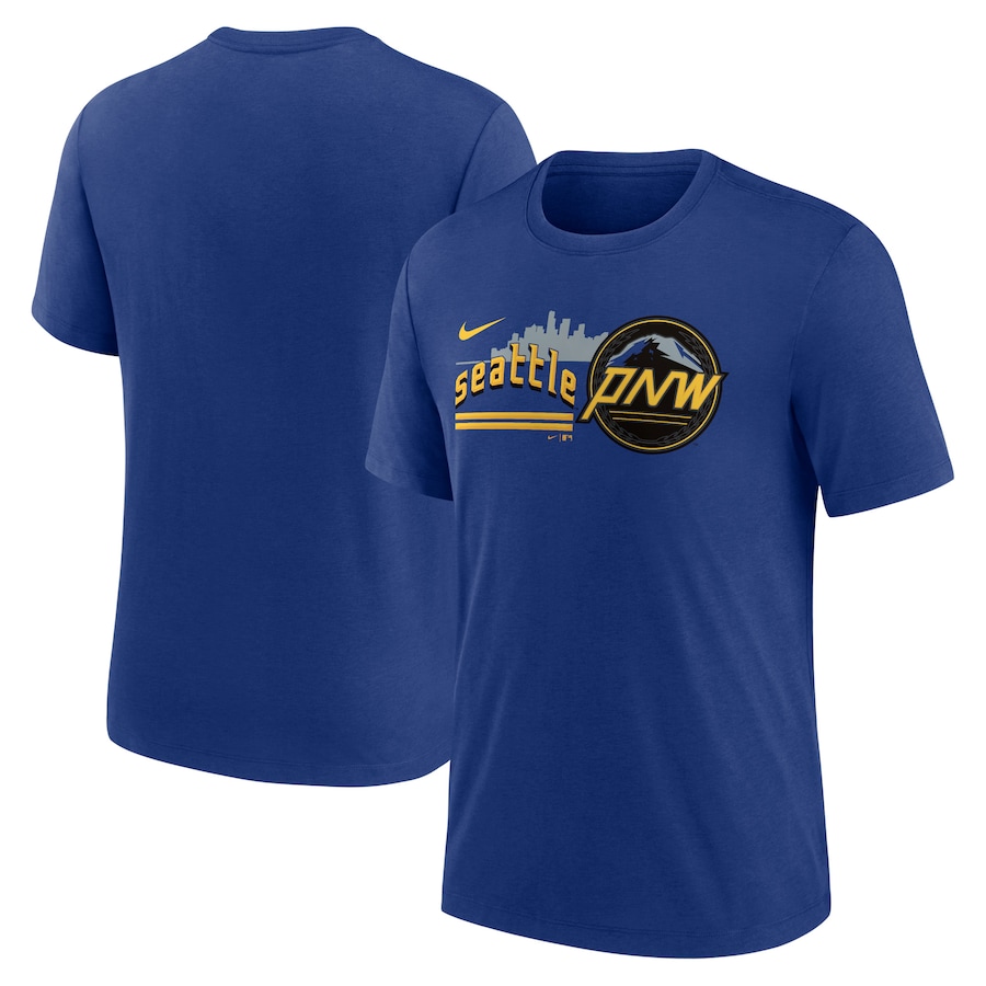  Seattle Mariners Nike 2023 City Connect Tri-Blend T-Shirt - Royal