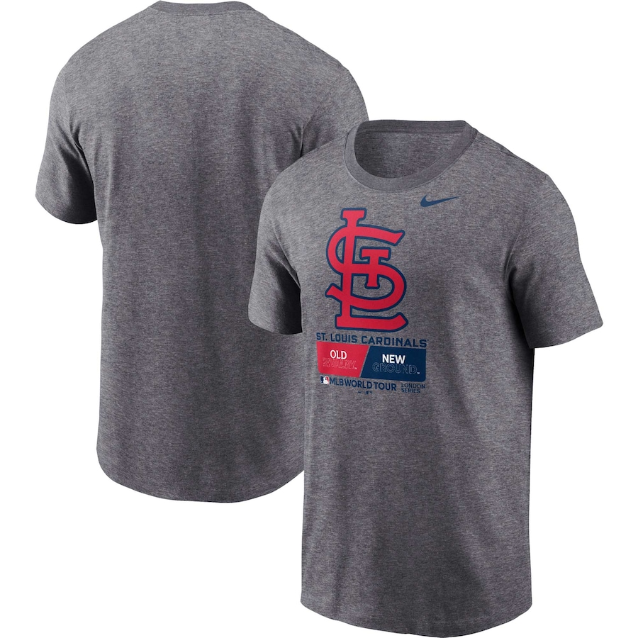  St. Louis Cardinals Nike 2023 MLB World Tour: London Series T-Shirt - Heather Charcoal
