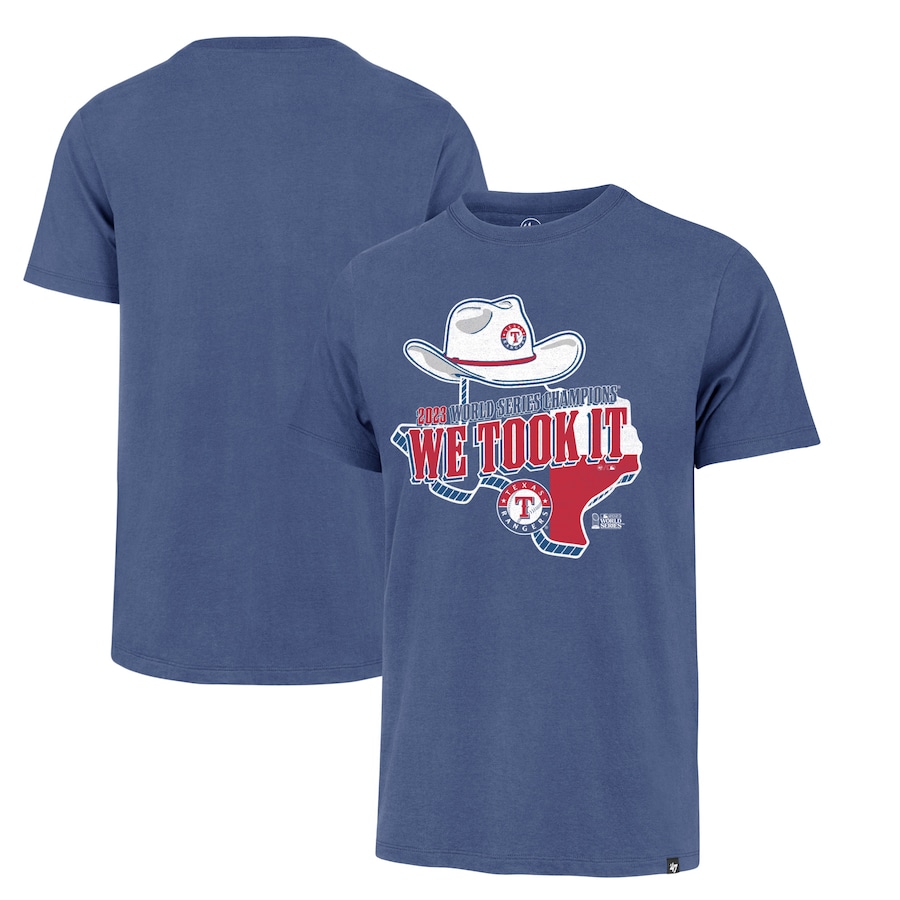 Texas Rangers '47 2023 World Series Champions Local Playoff Franklin T-Shirt - Royal