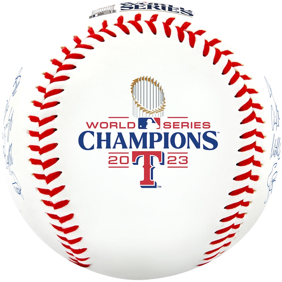 Texas Rangers Facsimile Signature Rawlings 2023 World Series Champions Replica Baseball