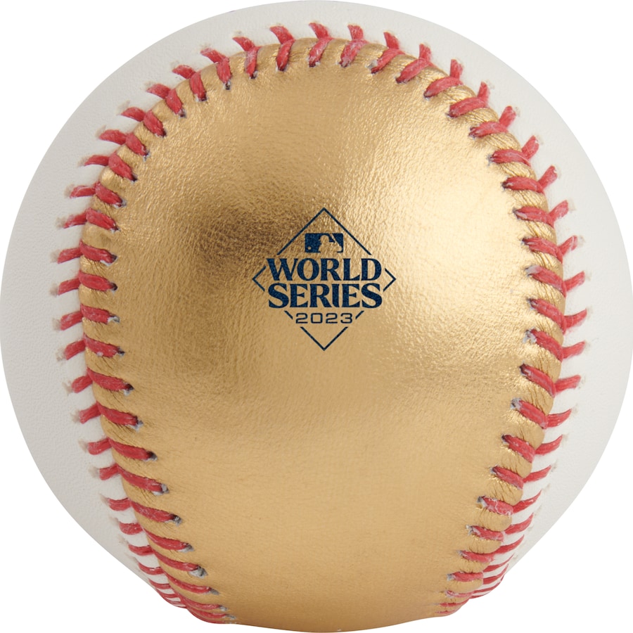 Texas Rangers Rawlings 2023 World Series Champions Logo Baseball with Case