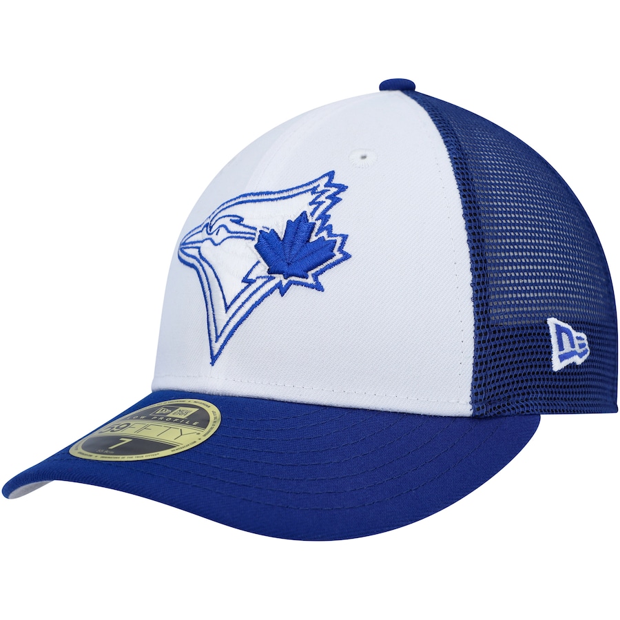 Toronto Blue Jays New Era 2023 On-Field Batting Practice Low Profile 59FIFTY Fitted Hat - White-Royal