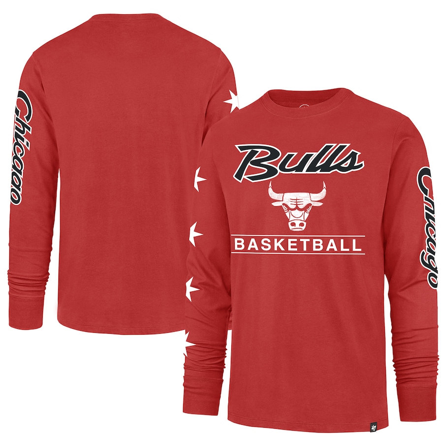 Chicago Bulls '47 2023/24 City Edition Triplet Franklin Long Sleeve T-Shirt - Red