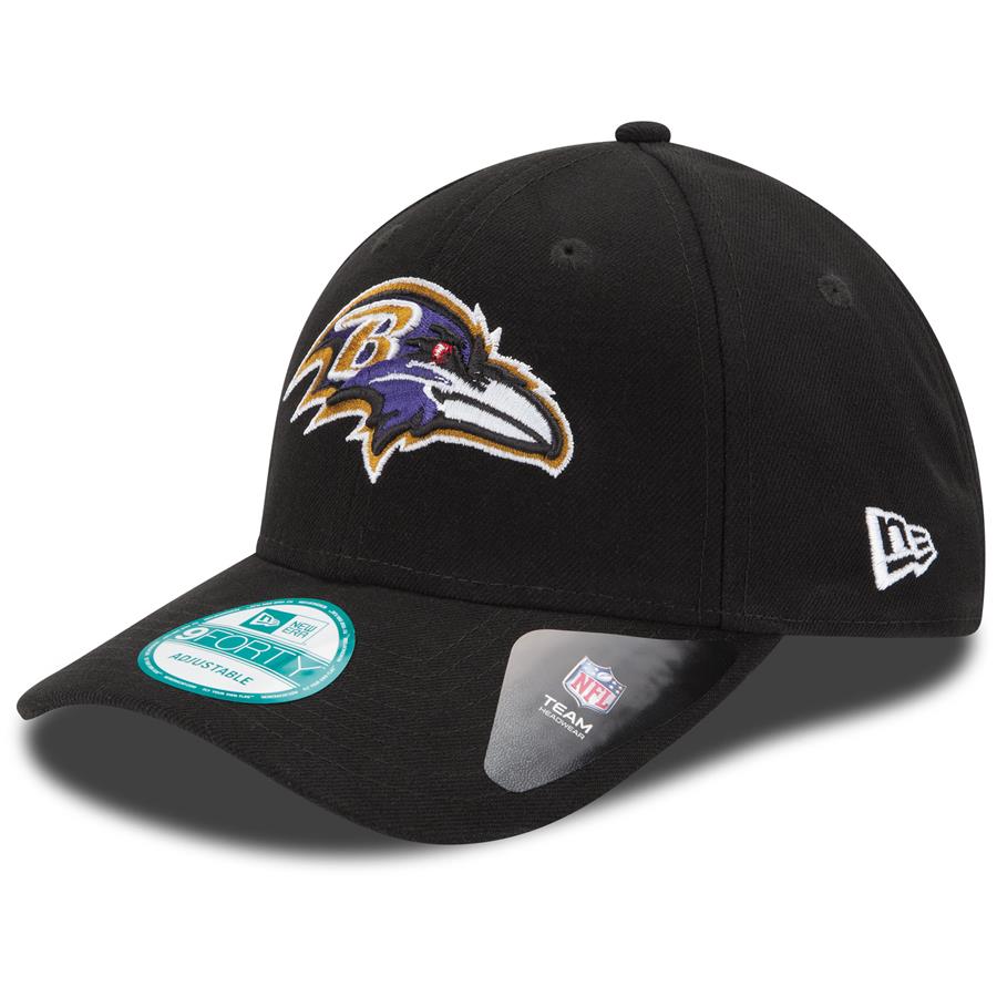 Baltimore Ravens New Era Raven Logo The League 9FORTY Adjustable Hat - Black