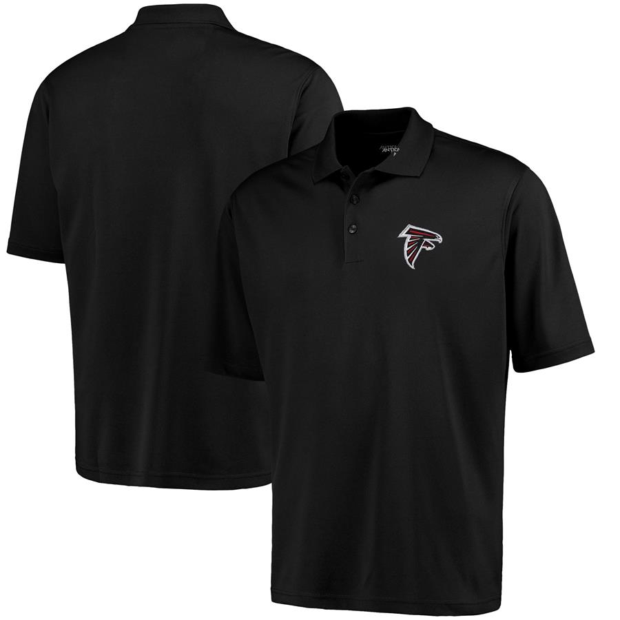 Atlanta Falcons Antigua Pique Xtra-Lite Polo - Black