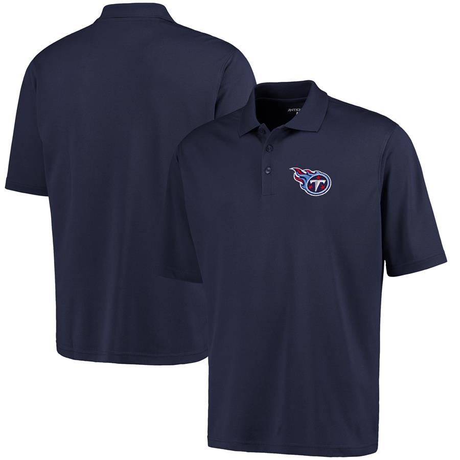 Tennessee Titans Antigua Pique Xtra-Lite Polo - Navy