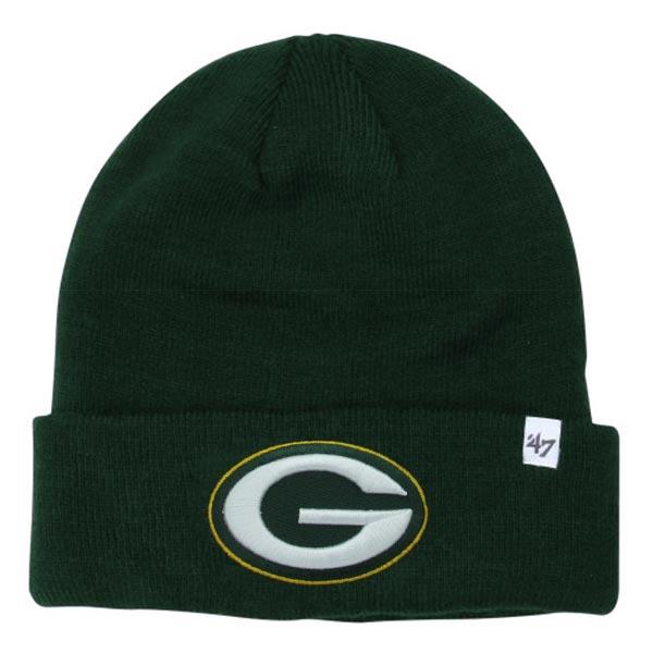 Green Bay Packers '47 Brand Raised Cuffed Knit Hat - Green