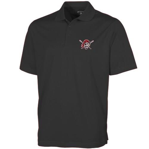 Pittsburgh Pirates Antigua Desert Dry Xtra-Lite Polo - Charcoal