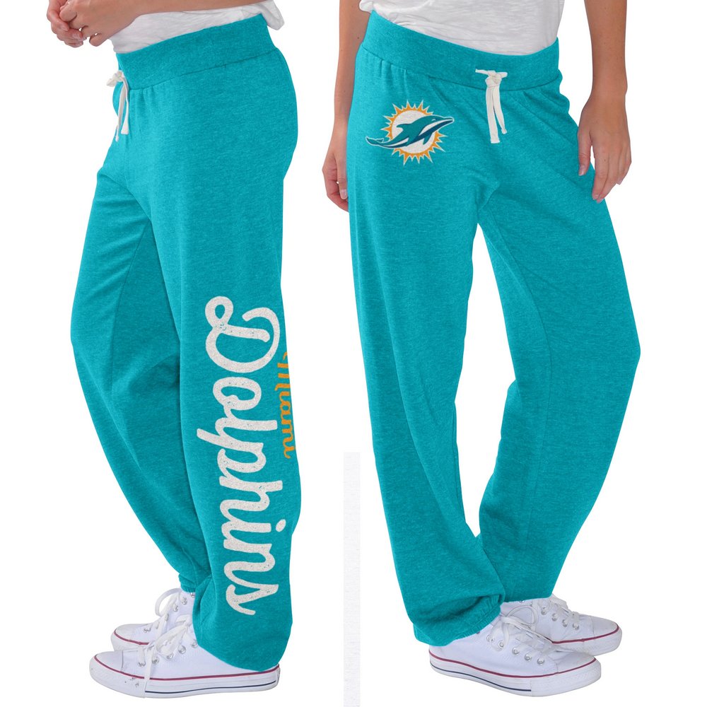 Miami Dolphins G-III 4Her by Carl Banks Women's Scrimmage Fleece Pants - Aqua