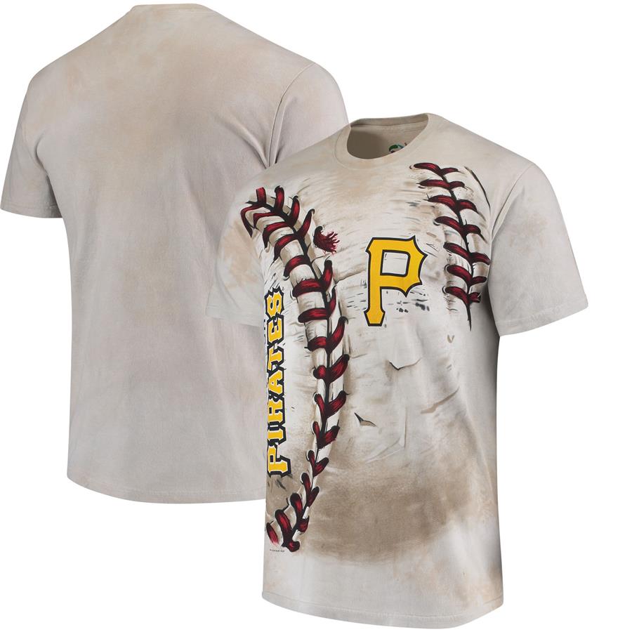 Pittsburgh Pirates Hardball Tie-Dye T-Shirt - Cream