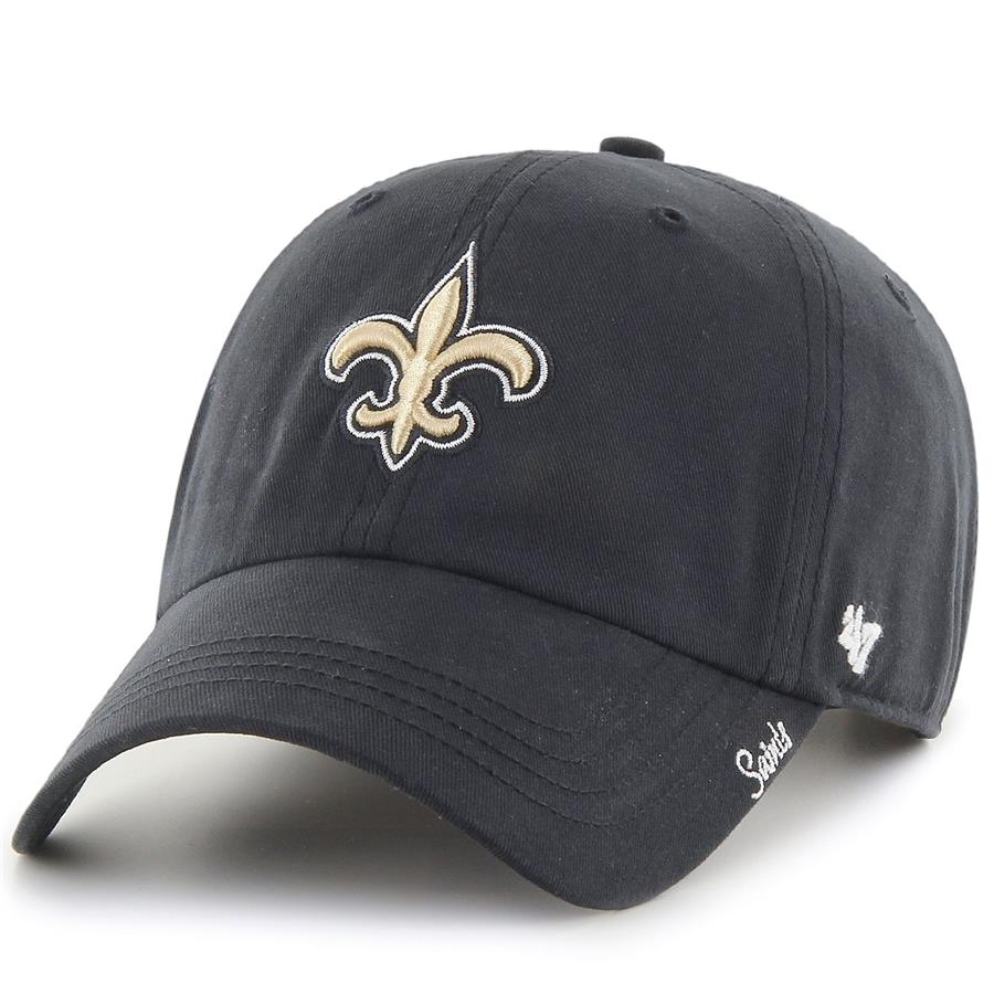 New Orleans Saints '47 Women's Miata Clean Up Adjustable Hat - Black
