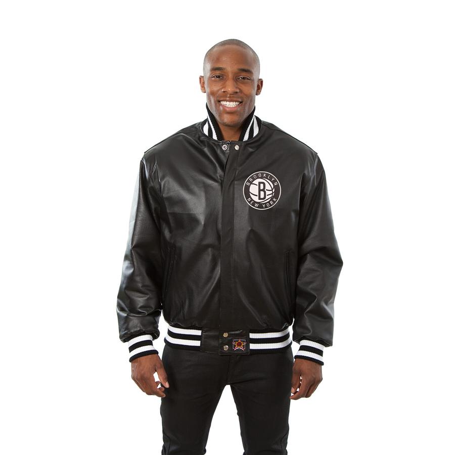 Brooklyn Nets JH Design Domestic Team Color Leather Jacket - Black