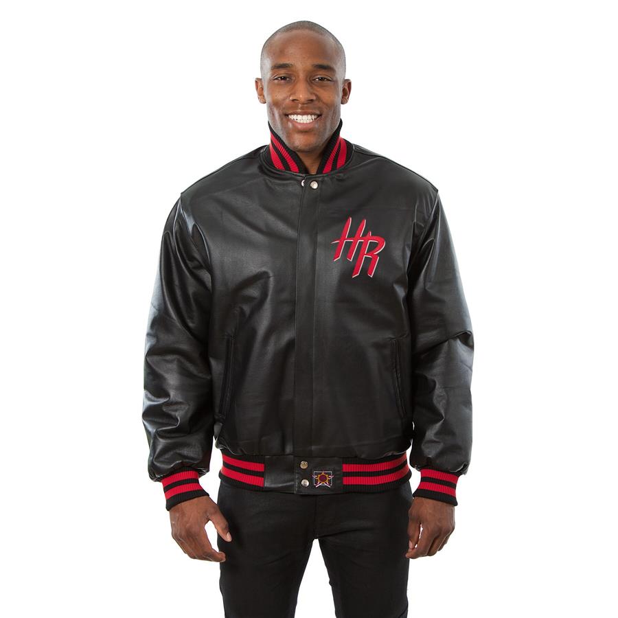 Houston Rockets JH Design Domestic Team Color Leather Jacket - Black
