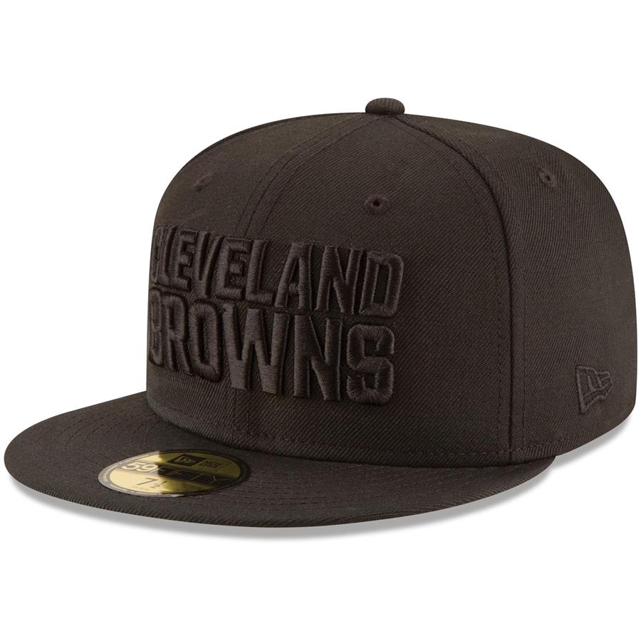 Cleveland Browns New Era Black on Black 59FIFTY Fitted Hat