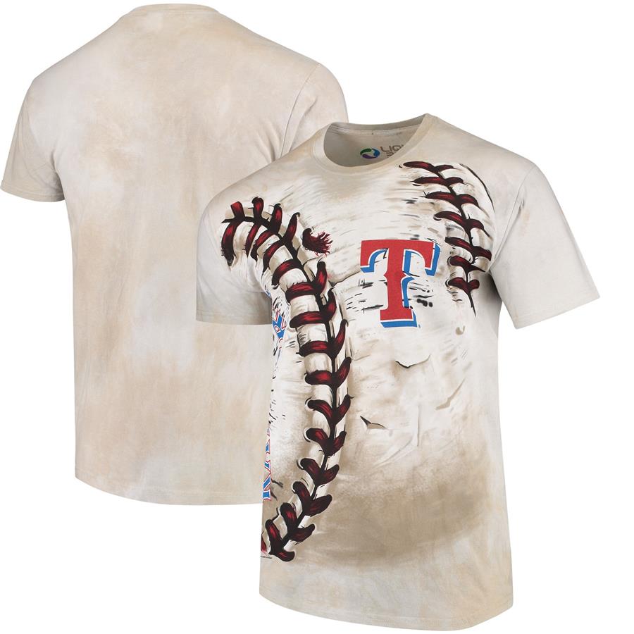 Texas Rangers Hardball Tie-Dye T- Shirt - Cream