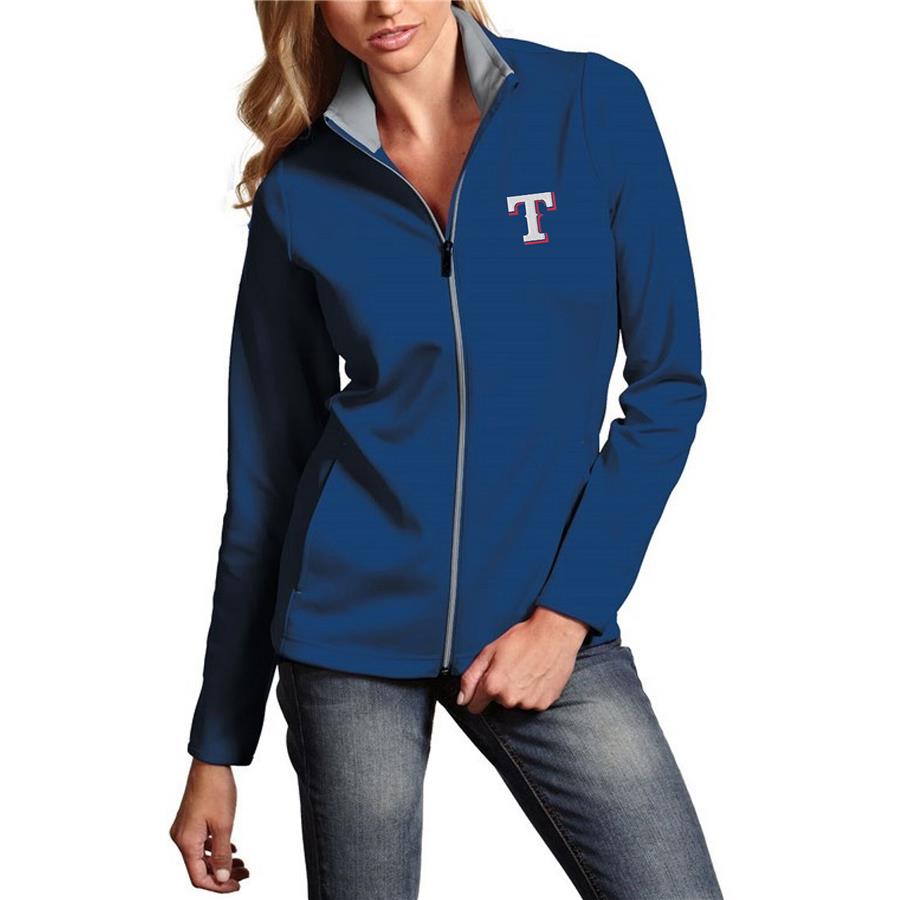 Texas Rangers Antigua Women's Leader Full-Zip Jacket - Royal