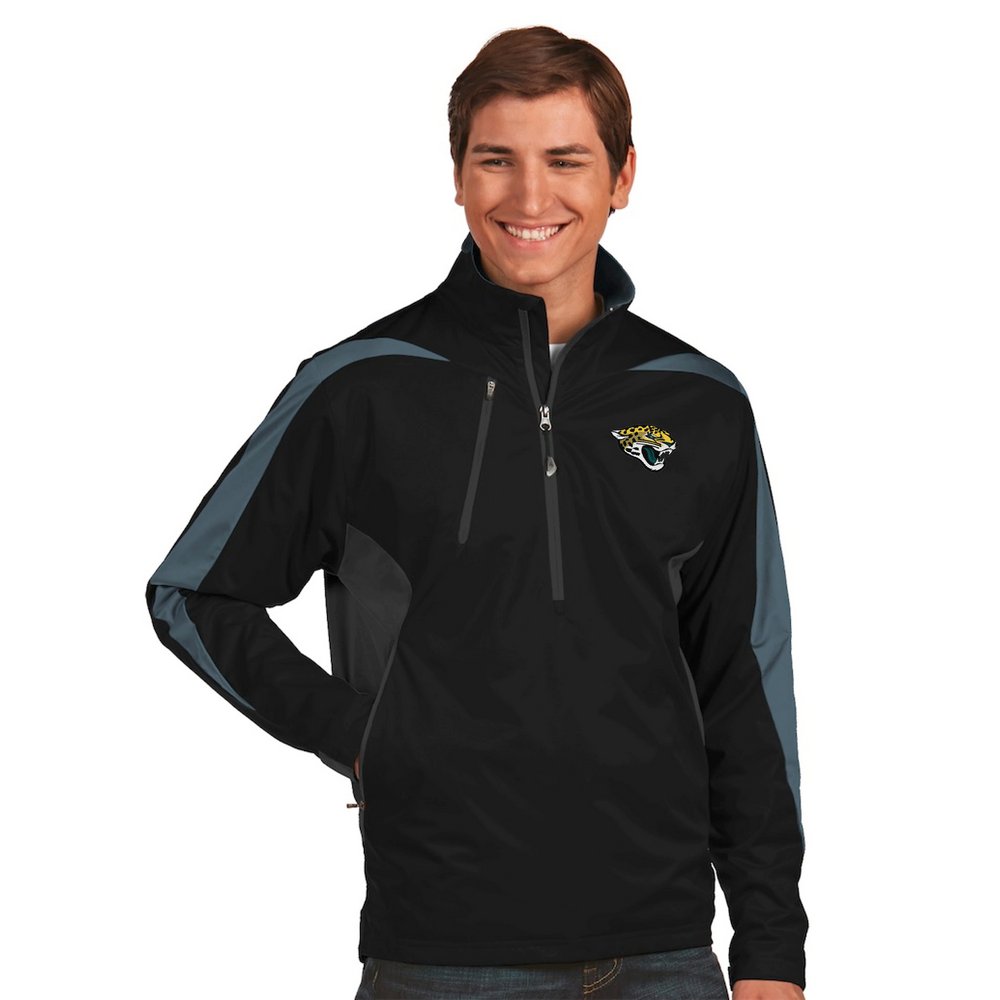 Jacksonville Jaguars Antigua Discover Desert Dry Xtra-Lite Half-Zip Jacket - Black