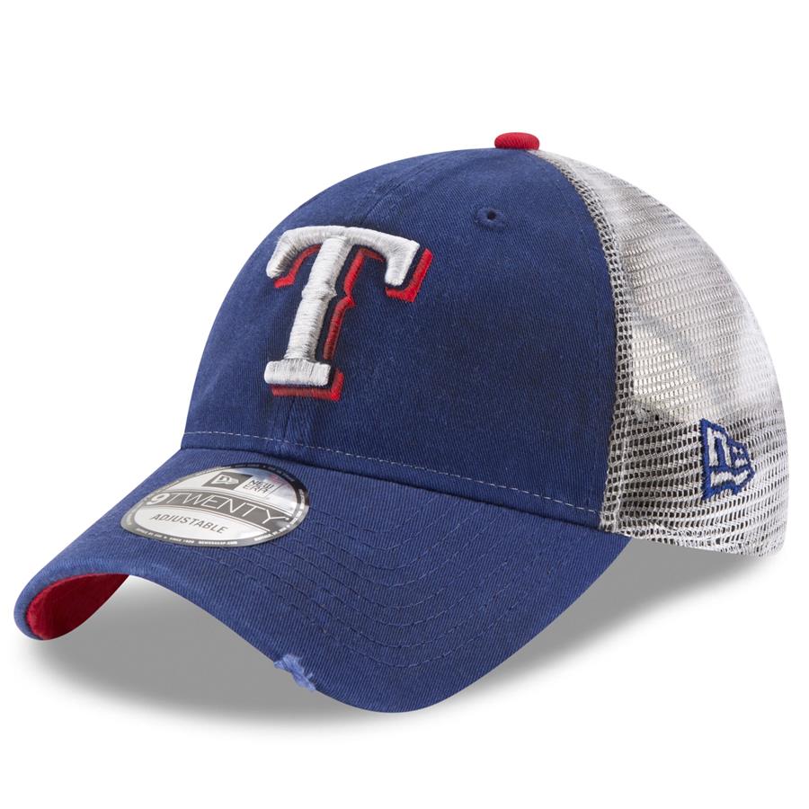 Texas Rangers New Era Team Rustic 9TWENTY Adjustable Hat - Royal