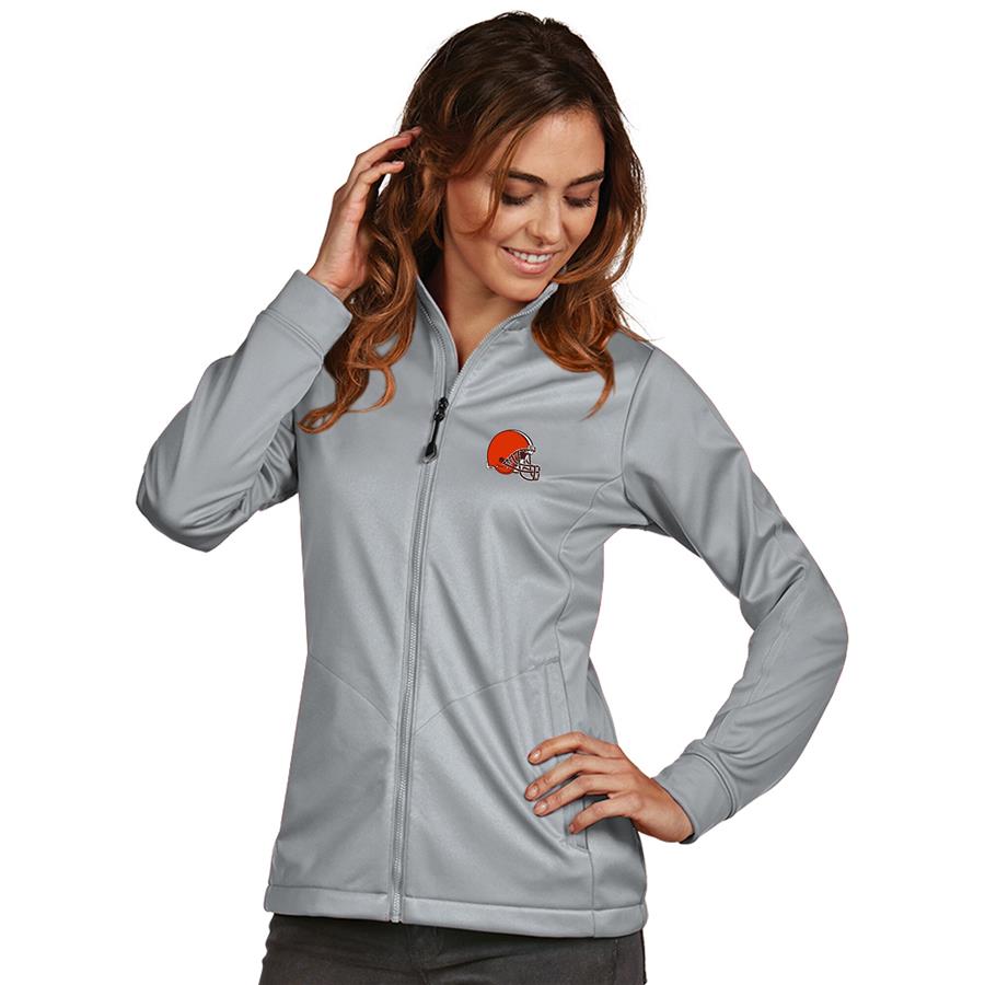 Cleveland Browns Women's Antigua Full-Zip Golf Jacket - Gray