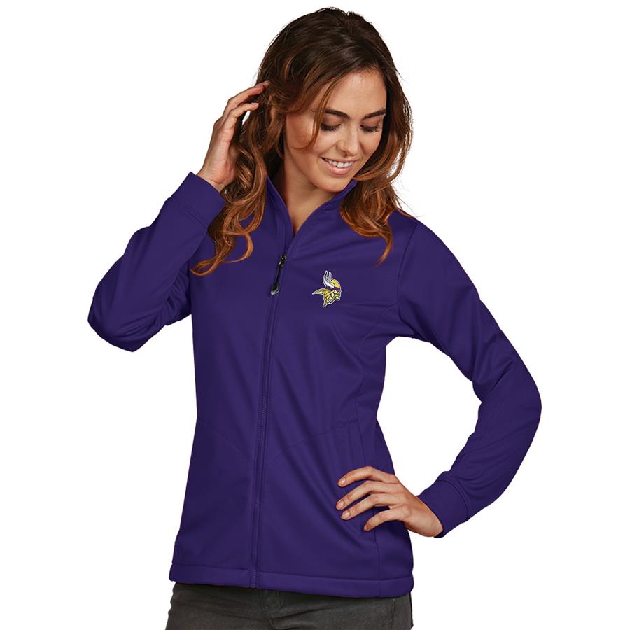 Minnesota Vikings Women's Antigua Full-Zip Golf Jacket - Purple