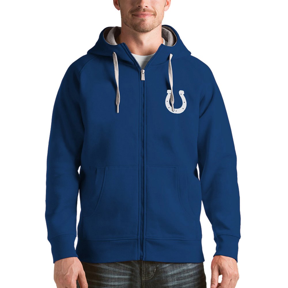 Indianapolis Colts Antigua Victory Full-Zip Hoodie - Royal