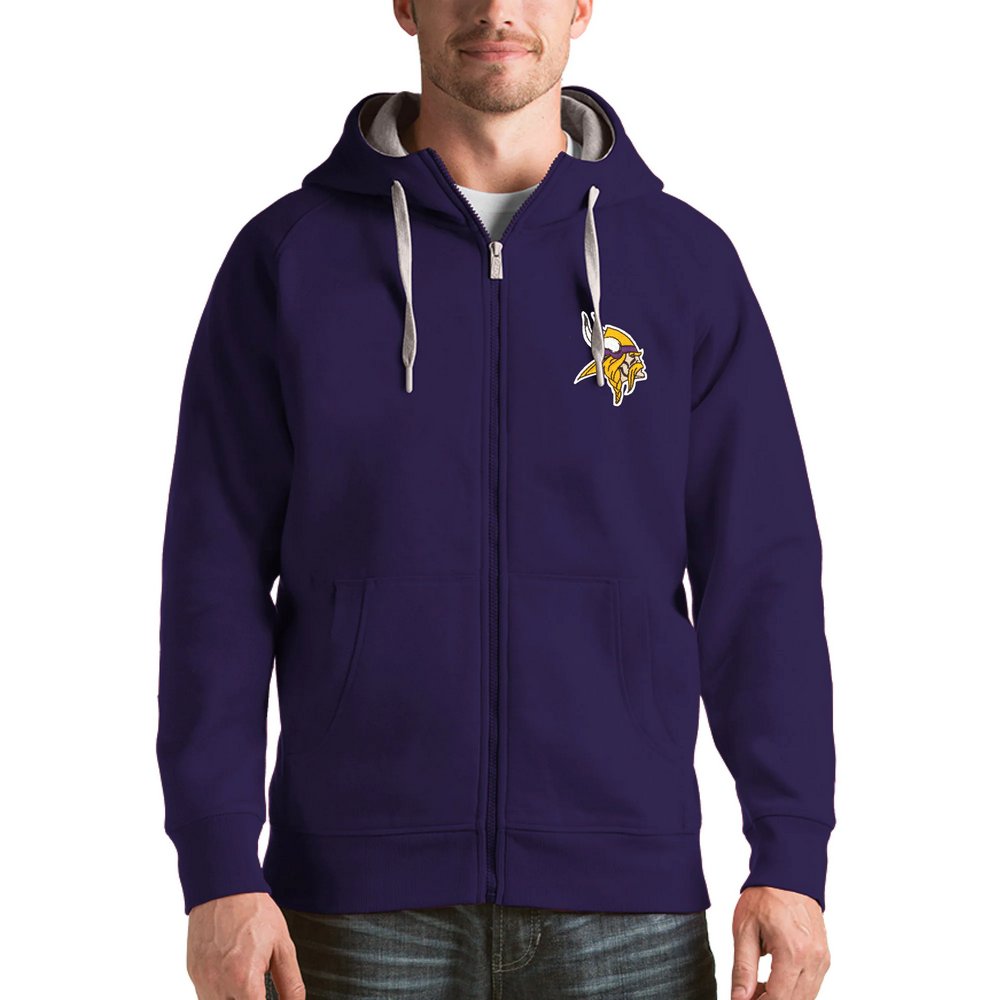 Minnesota Vikings Antigua Victory Full-Zip Hoodie - Purple