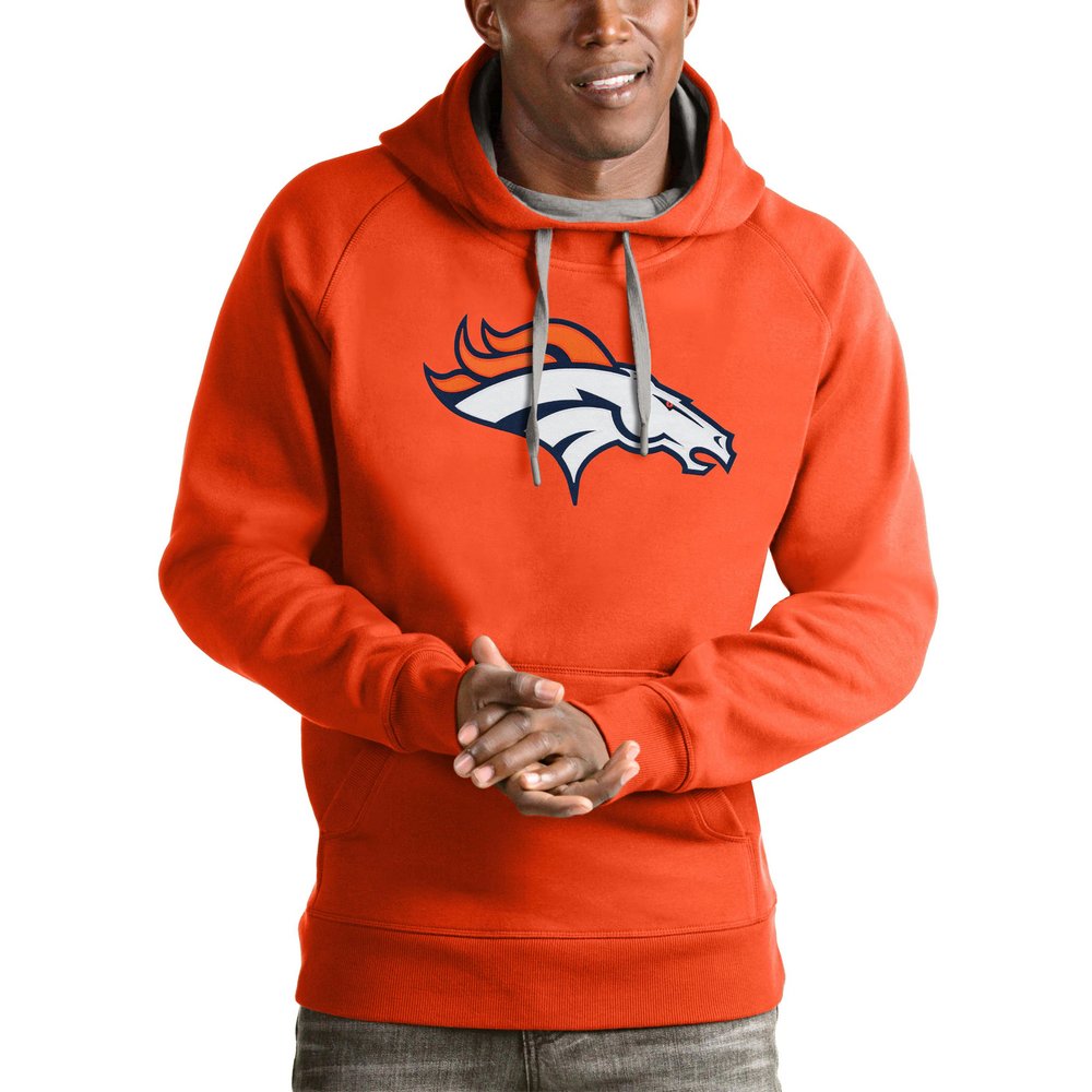 Denver Broncos Antigua Victory Pullover Hoodie - Orange