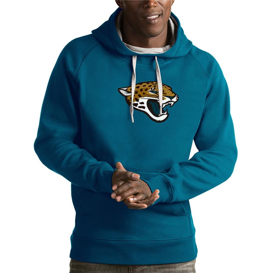 Jacksonville Jaguars Antigua Victory Pullover Hoodie - Teal