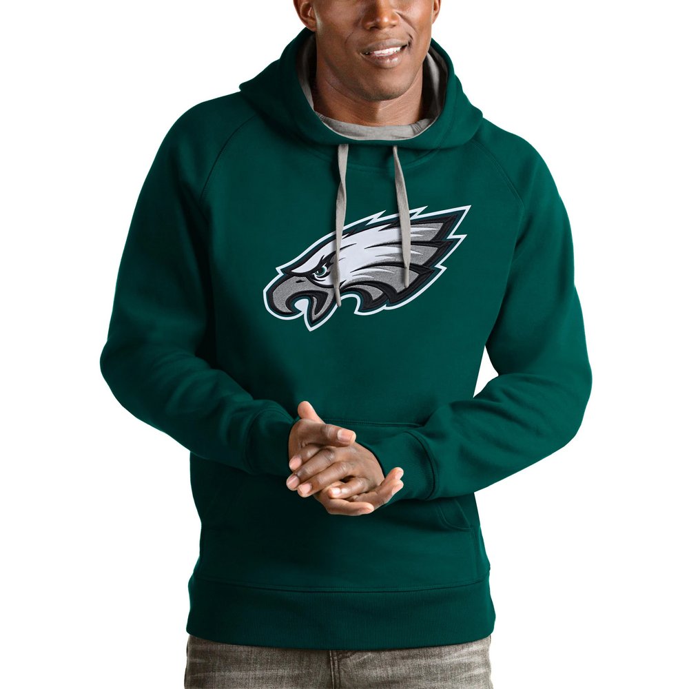 Philadelphia Eagles Antigua Victory Pullover Hoodie - Midnight Green