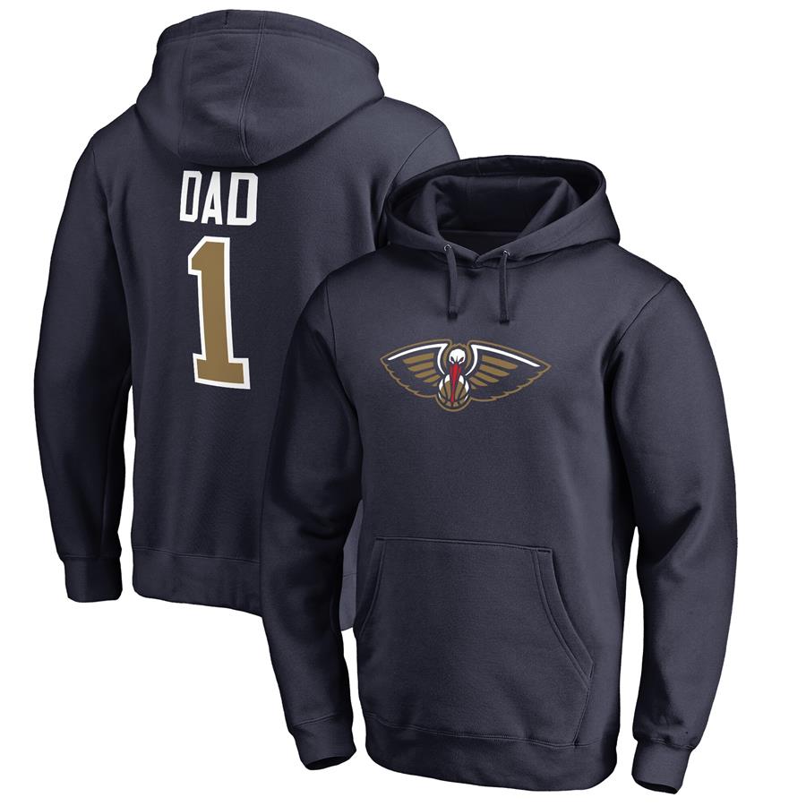 New Orleans Pelicans #1 Dad Pullover Hoodie - Navy