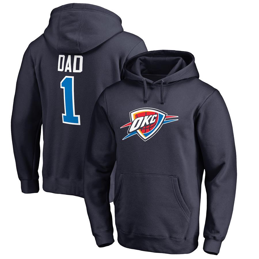 Oklahoma City Thunder #1 Dad Pullover Hoodie - Navy