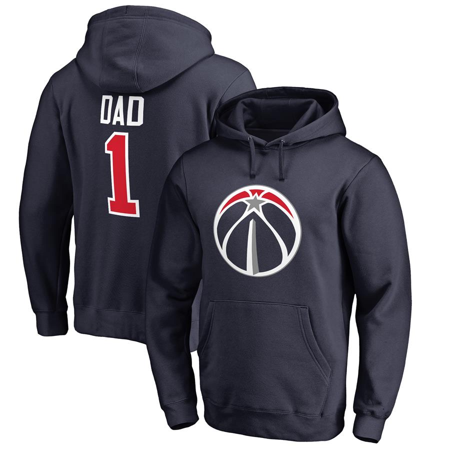 Washington Wizards #1 Dad Pullover Hoodie - Navy